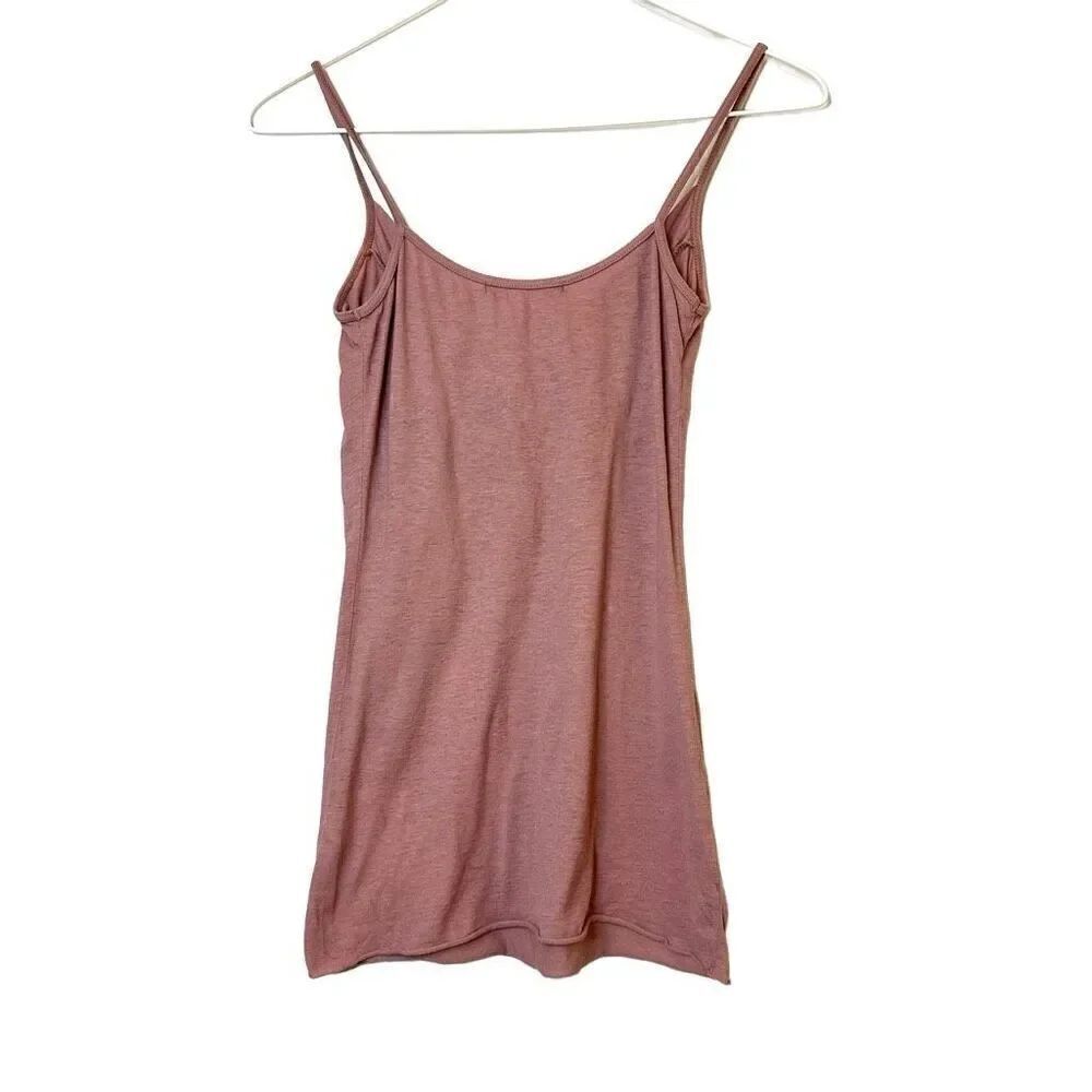 Velvet by Anthropologie V-Neck Spaghetti Strap Cami Top Mauve Pink Small